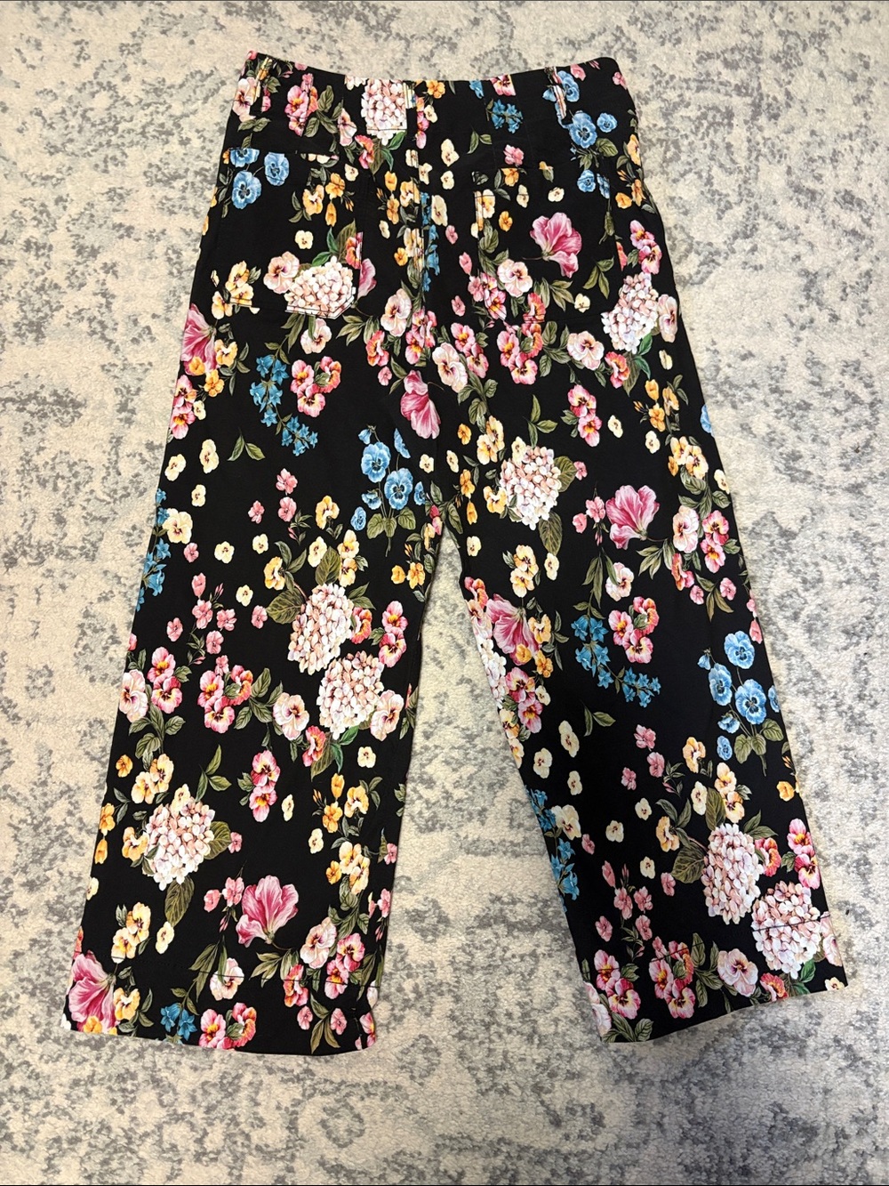 Anthropologie Maeve Colette Floral Cropped Wide-Leg Pants - Picture 3 of 10